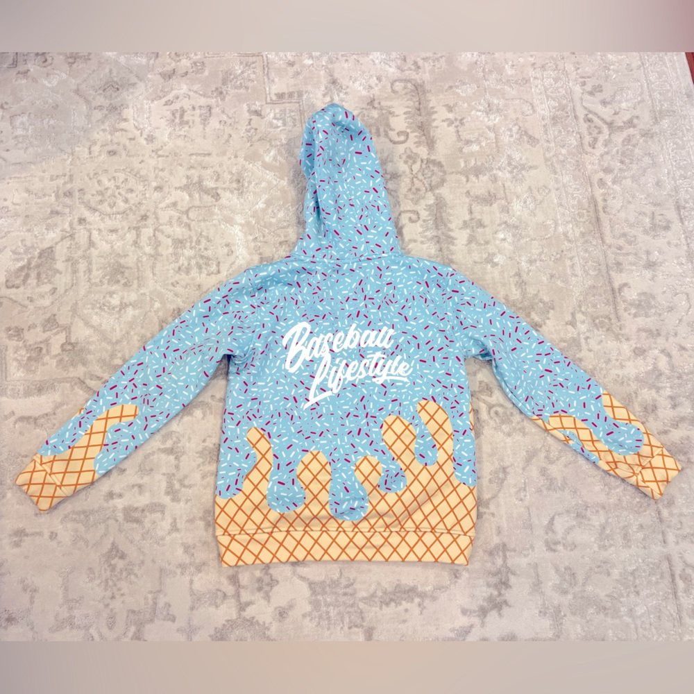 Baseball Lifestyle ice cream cotton candy sweatshirt youth medium - Picture 2 of 6